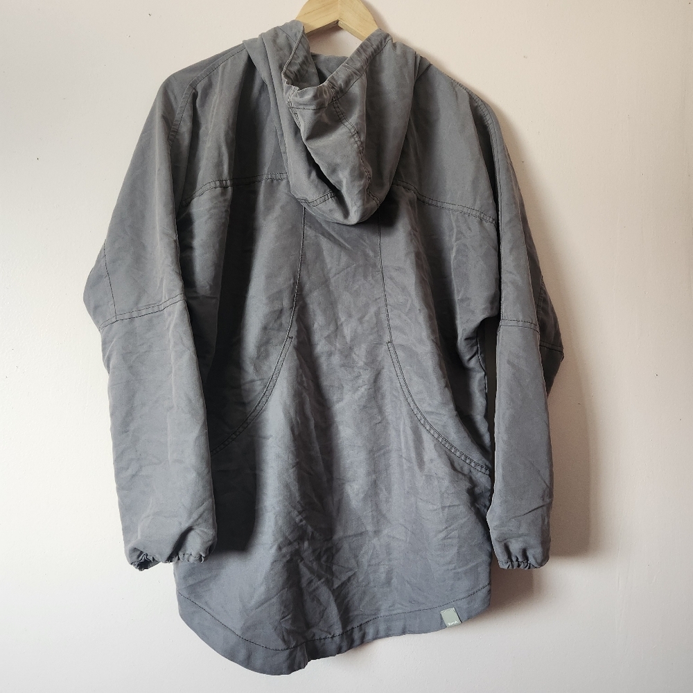Bench Circle of Light Charcoal Gray Zip Up Hoodie Jacket Oversize Modal Wmns XS - Picture 7 of 10